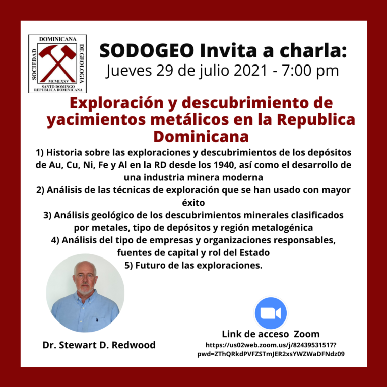 Exploración y descubrimiento de yacimientos metálicos en la Rep. Dom.