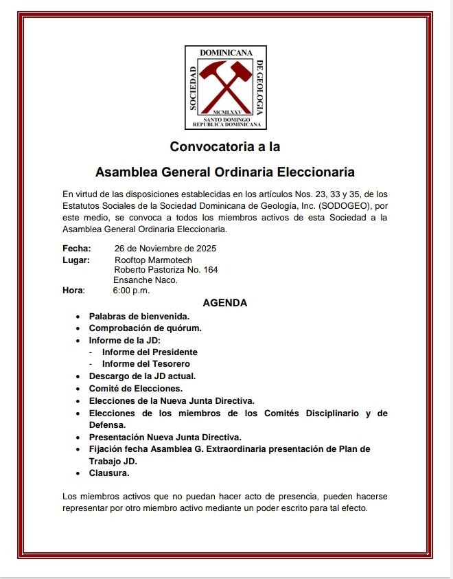 Convocatoria a la Asamblea General Ordinaria